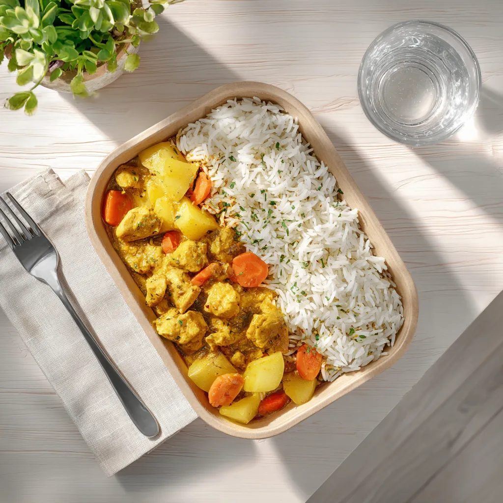 [3908] Colombo de poulet et riz créole