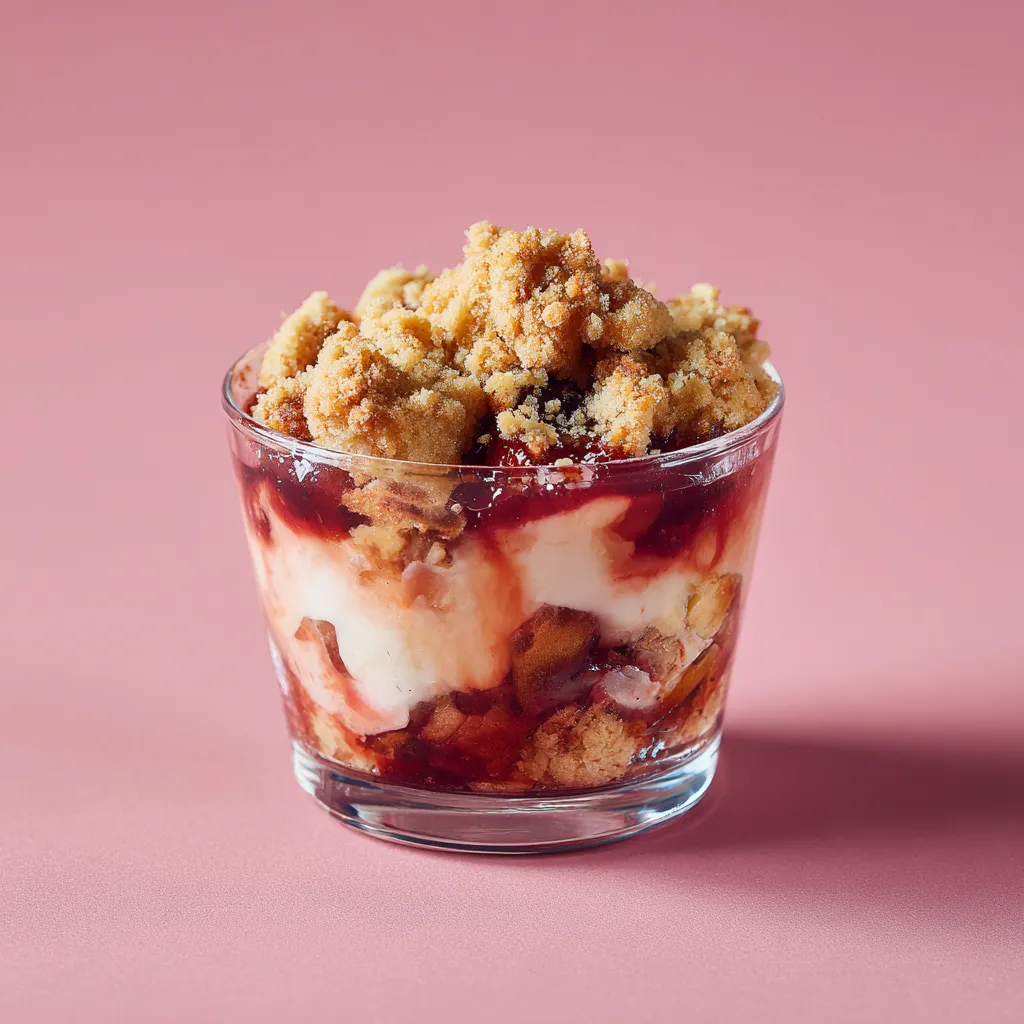 Compotée de fruits de saison et crumble d'amande