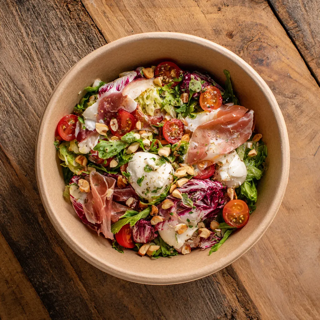 [8213] Fraich'Bol Romain h (chou rouge, mozzarella, tomates confites, jambon Italien)