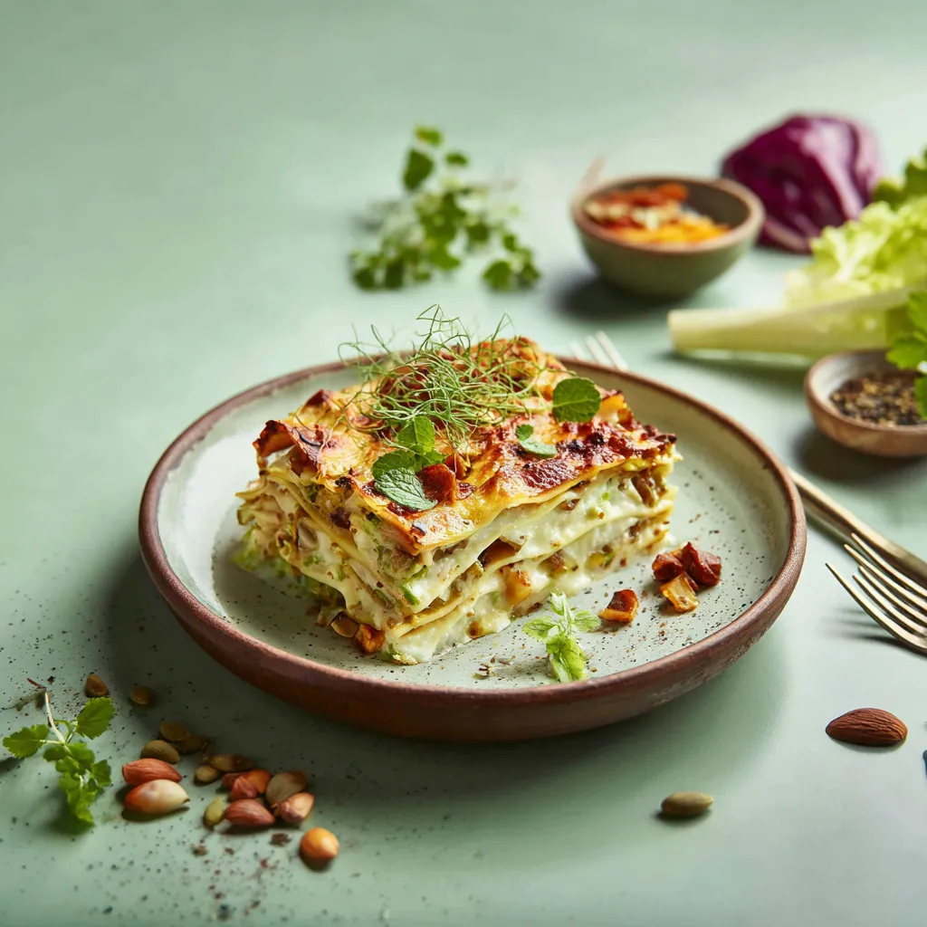 [7604] Lasagnes à l'Italienne végé (soja, champignons, parmesan)