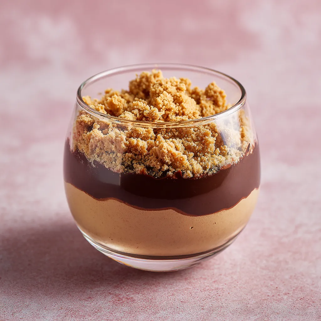 [4568] Mousse au café, crumble biscuit breton