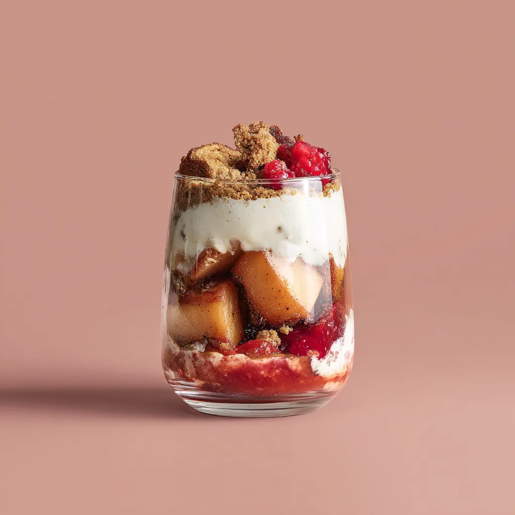 [2896] Pomme rotie aux fruits rouges et pain d 'épices