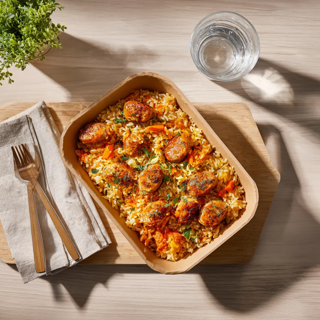 Rougaille saucisse, riz basmati