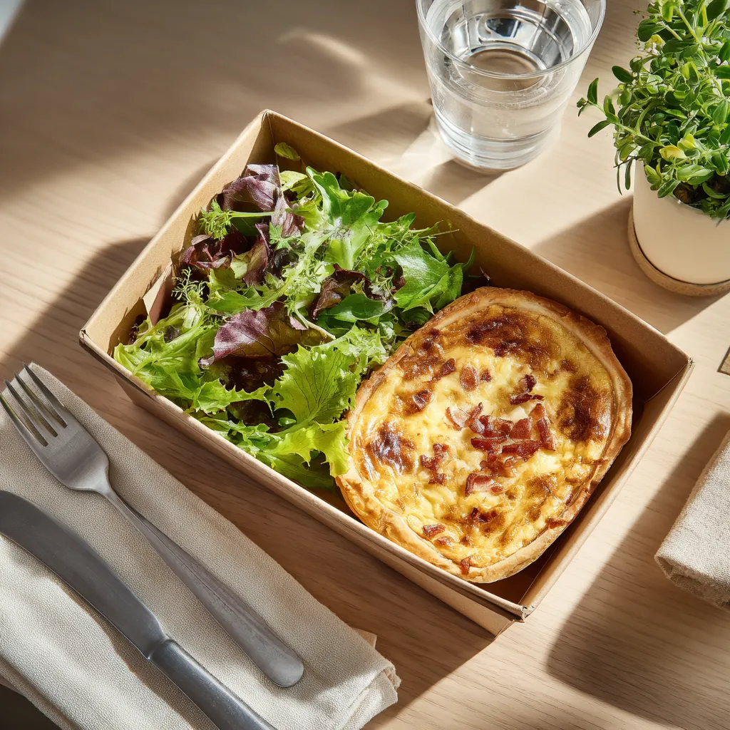 [7949] Quiche au  chèvre et lardons