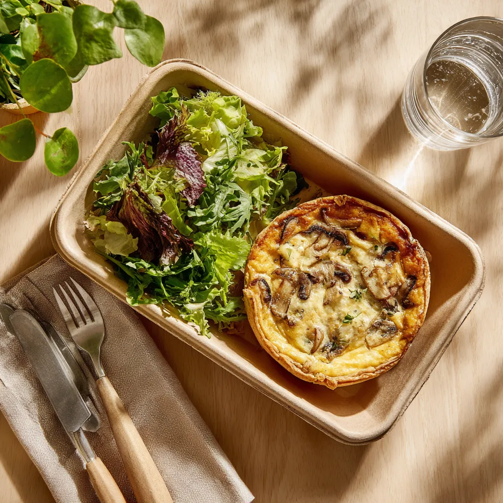 [7948] Quiche du jour poireaux champignons